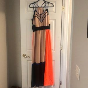 Color Block Maxi Dress